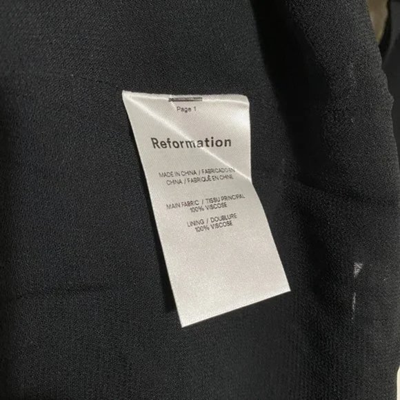 Reformation Christine Dress + Black - Picture 7 of 9